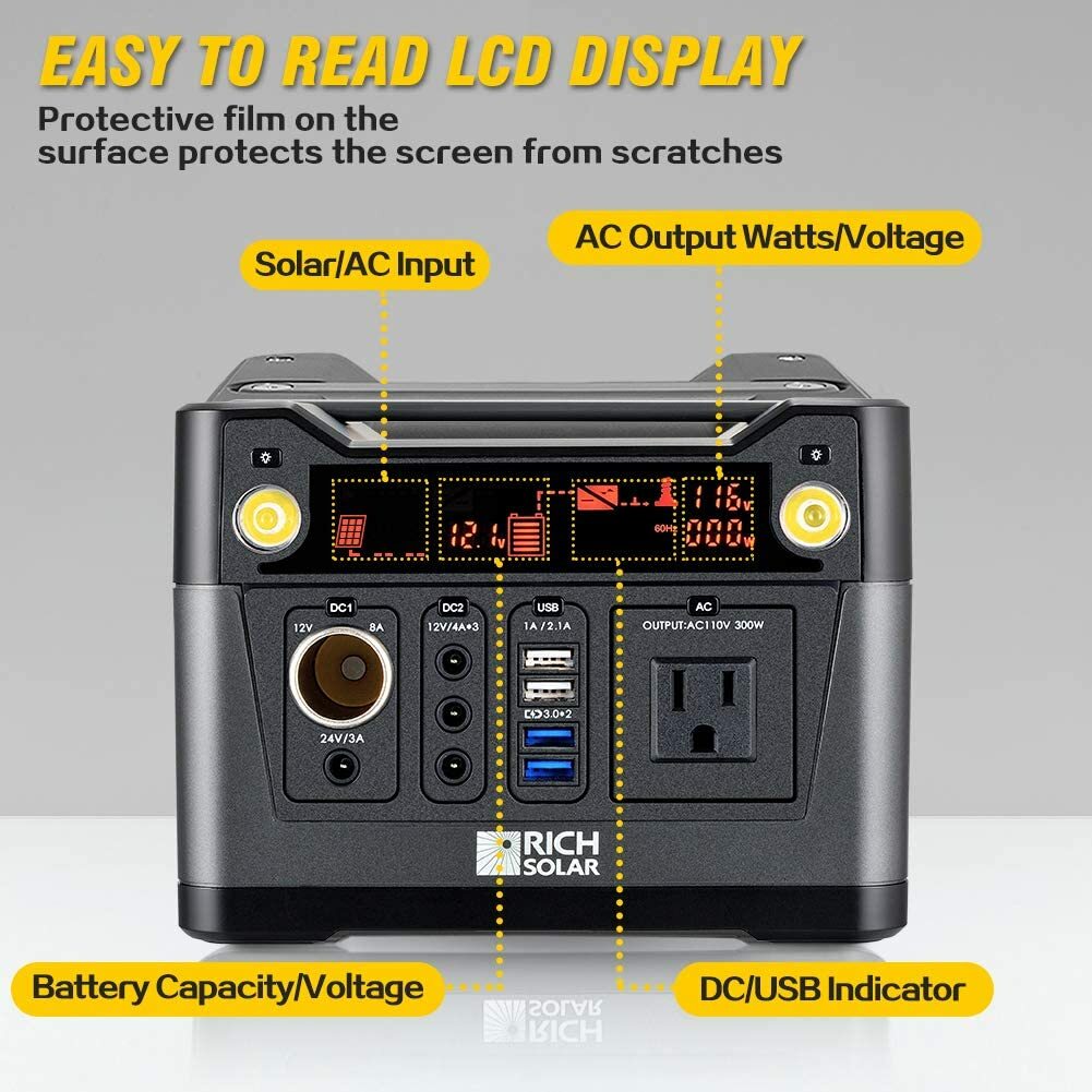 Rich Solar X300 280wh Lithium Portable Power Station Solar Generator Battery
