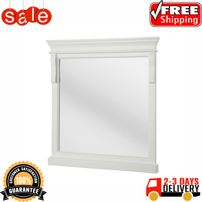 Home Decorators Collection 30 In W X 32 H Framed Rectangular Bathroom Vanity Mirror White Home Decorators Collection 30 In W X, Home Decorators Collection Naples Mirror