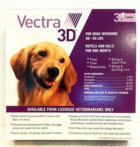 Vectra 3d Vectra 3d Purple For Dogs 56 95 Lbs 3 Doses