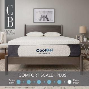 Classic Brands Cool Gel Ultimate Gel Memory Foam 14inch Mattress With Bonus Pillow Full
