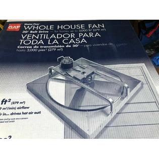 Masterflow Masterflow Whole House Air Cool Attic Fan 6000 Cfm 30in Belt Drive With Shutter