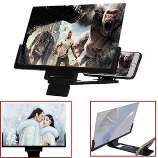 Junrbx 4351512327 Screen Magnifier 12 Inch 3d Hd Mobile Video For All Smartphones Big Picture