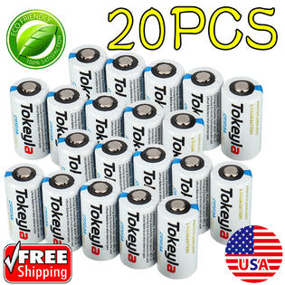 Lot 20pc Tokeyla 3v Cr123a 123 123a Cr17345 3 Volt Lithium Batteries For Camera
