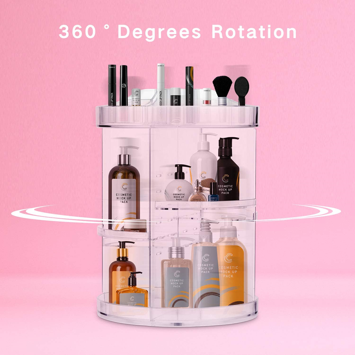 Coolbear Makeup Organizer 360 Degree - Makeup 360 Coolbear Makeup Organizer 360 Degree - Makeup 360