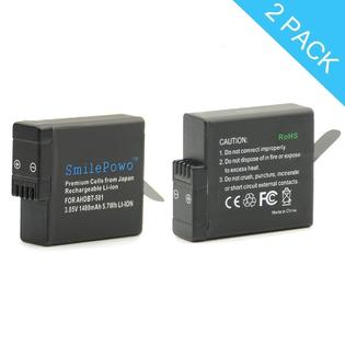 Smilepowo Wx1029 Dual Lcd Battery Charger For Gopro Hero 5 Hero 6 With Two Replacement Batteries