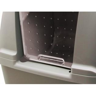 Catit Cat Litter Pan Box Jumbo Hooded Kitty Covered Enclosed Carbon Filter Warm Gray
