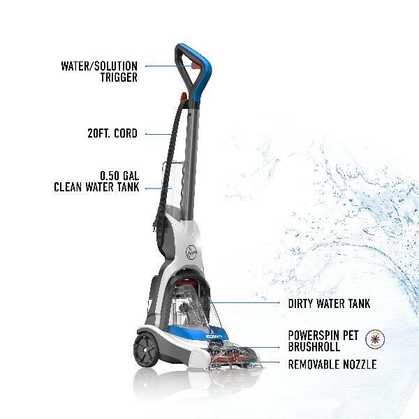 Hoover Fh50710 Steam Vacuum Carpet Cleaner Pet Deep Rug Shampooer Upright Lightweight Machine