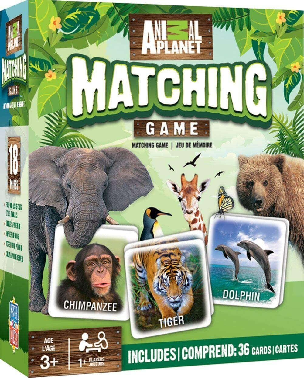 MasterPieces Animal Planet Matching Game Educational Family Board Game NEW