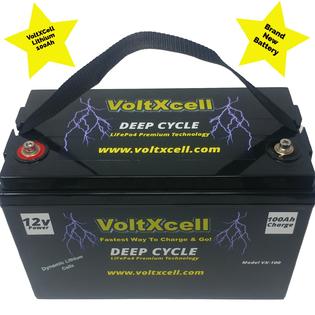Voltxcell Lithium Battery 100ah 12v Solar Rv Wind Marine Deep Cycle Lifepo4 Bms Audio Home