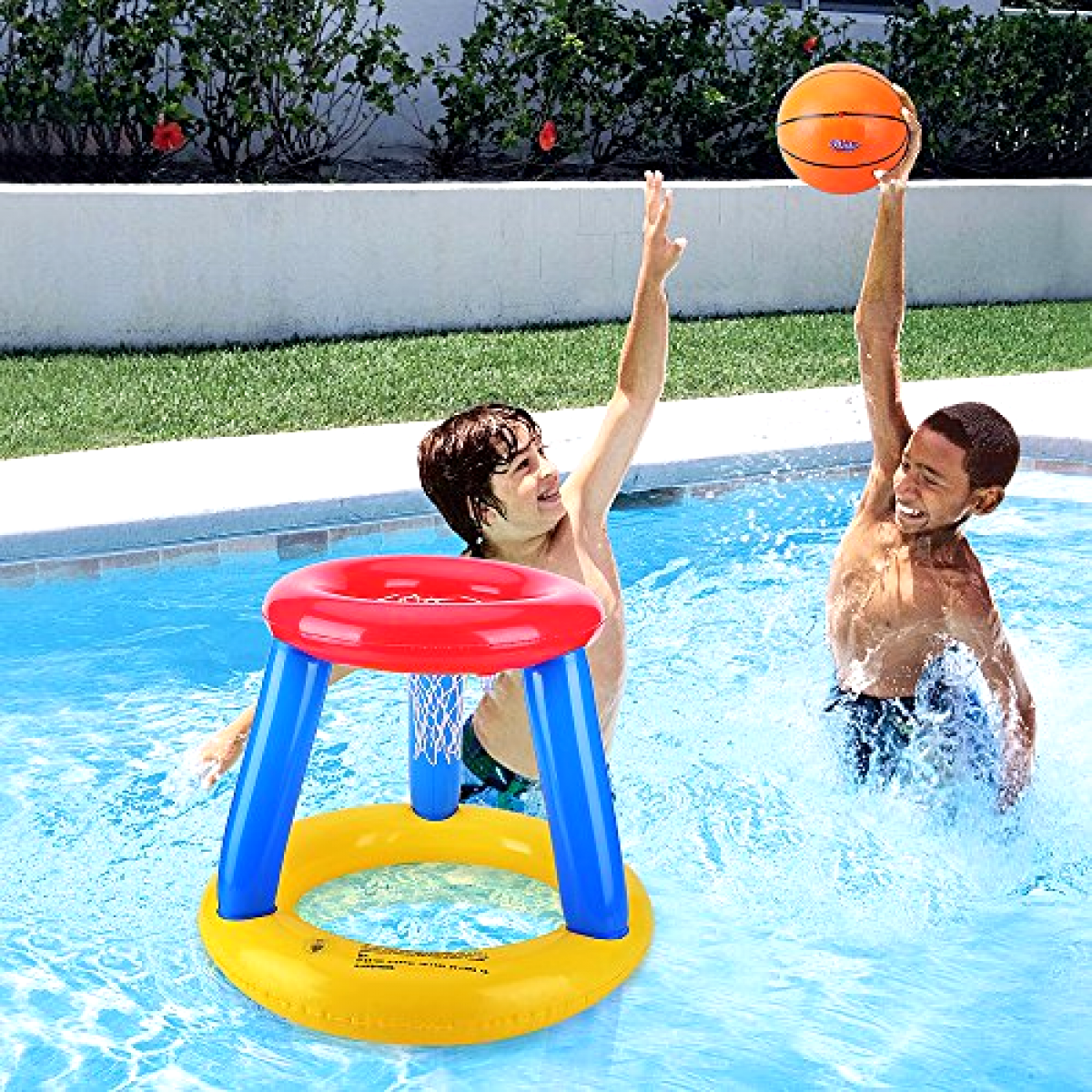 Xzzhizi Pool Basketball Hoop Inflatable Giant Floating Toy Swimming Pool Beach Fun Games