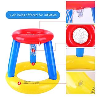Xzzhizi Pool Basketball Hoop Inflatable Giant Floating Toy Swimming Pool Beach Fun Games