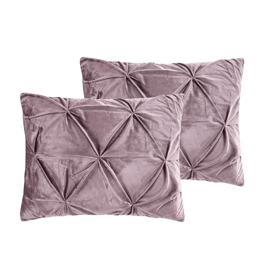 Grace Living Zakiya 5pc Comforter Set 2 Pillow Shams, 1 Decorative Pillow, 1 Comforter, 1 Bed Skirt Shiny Velvet