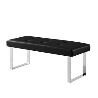 Inspired Home Alonso Bench Leather Button Tufted