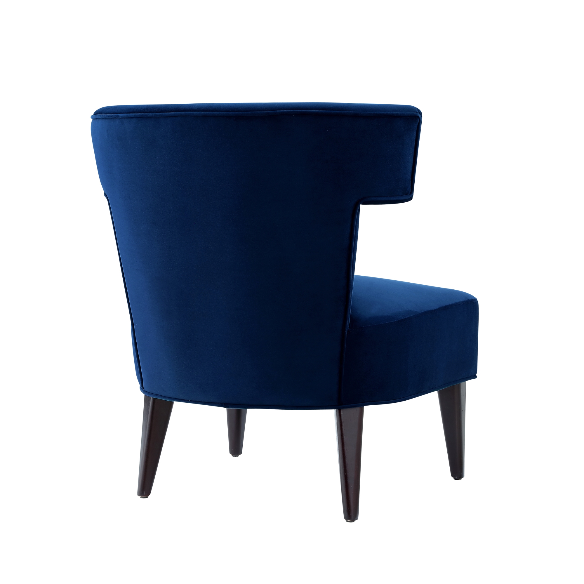 Nicole Miller Azariah Accent Chair Upholstered Armless Channel Tufted Rolled Back Espresso Finish Tapered Legs Nicole Miller Azariah Accent Chair, Nicole Miller Dining Chairs