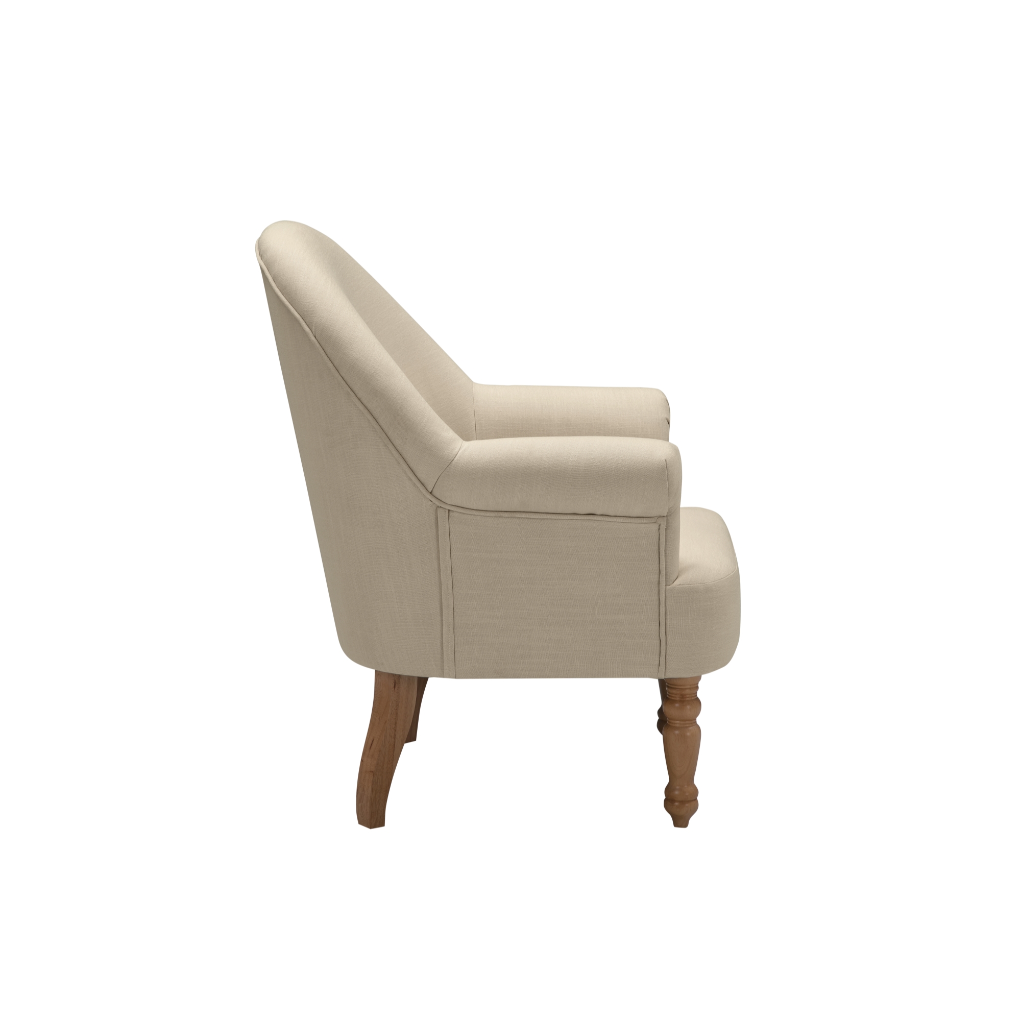 Rustic Manor Ariela Accent Armchair Upholstered Flared arms Curved Back