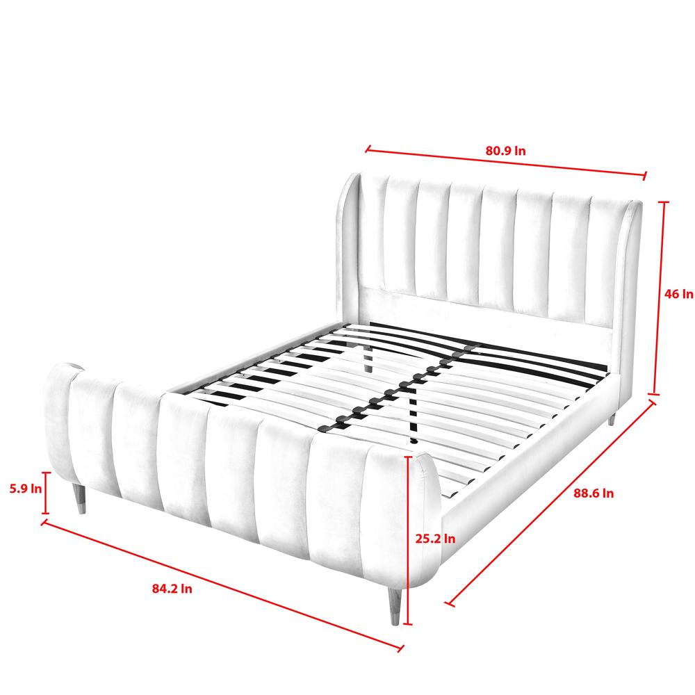 Loft Lyfe Eleazar Platform Bed Upholstered Channel Tufted Slats Included