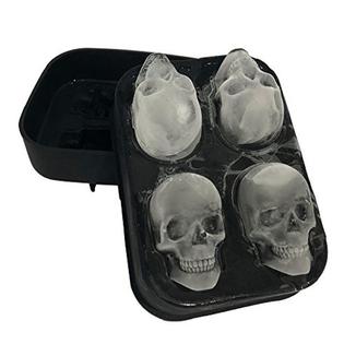 Stritra 3d Skull Silicone Ice Cube Mold Maker Tray Whiskey Halloween Party Molds Drinks