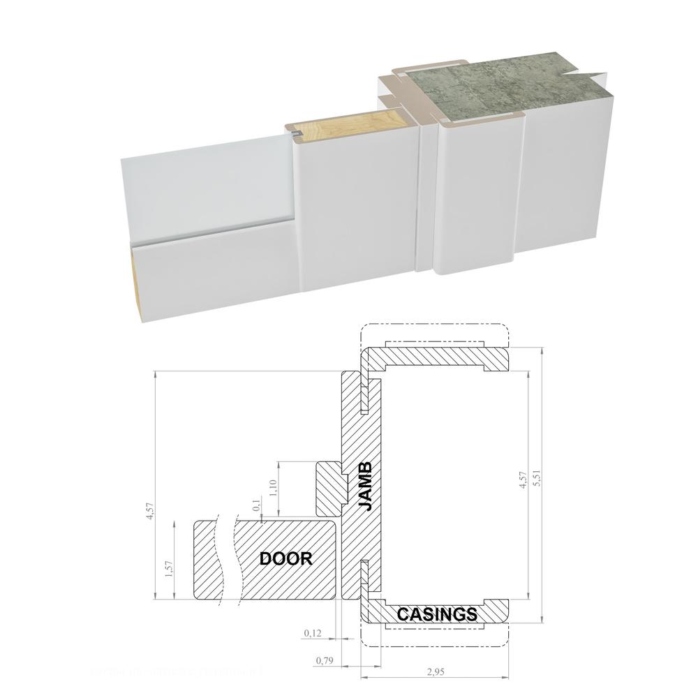 SARTODOORS Pantry Lite Door 18 x 80 with Hardware | Lucia 22 Matte White with Glass | Single Pre-hung Panel Frame | Doors 