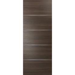 SARTODOORS Wood Panel Brown Slab 42 x 96 | Planum 0020 Chocolate Ash | Use as Pocket Sliding Closet | Stripes Door