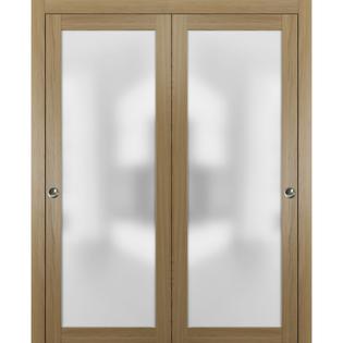 Sartodoors Sliding Closet Glass Bypass, Mirror Sliding Closet Doors 30 X 80
