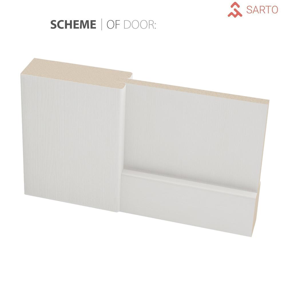 SARTODOORS Sliding Barn Door 28 x 84 with Hardware | Quadro 4111 White Ash | 6.6FT Rail | Panel Doors