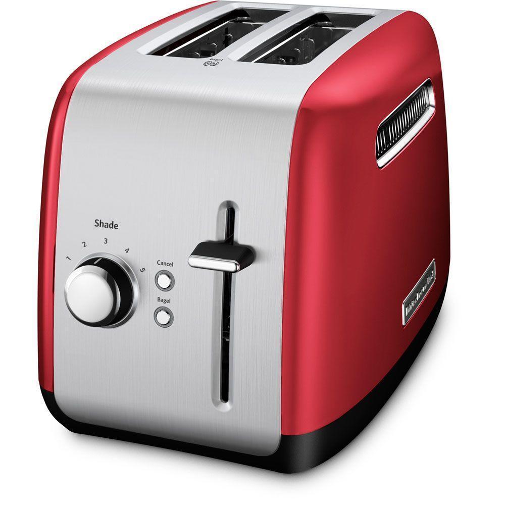 KMT2115ER Red And Silver 2-SLICE Toaster With Bagel Button for One Side  Toast KitchenAid