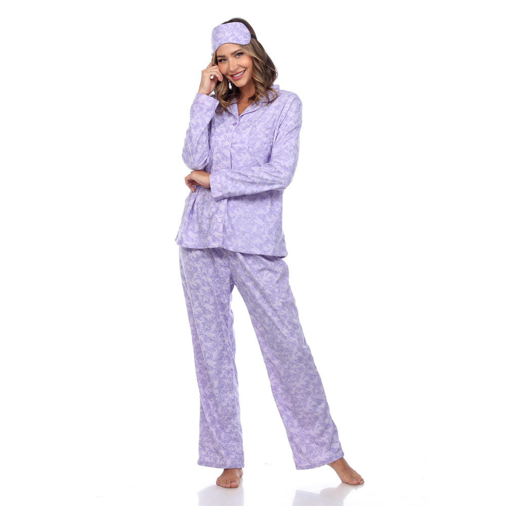 White Mark Three-Piece Pajama Set