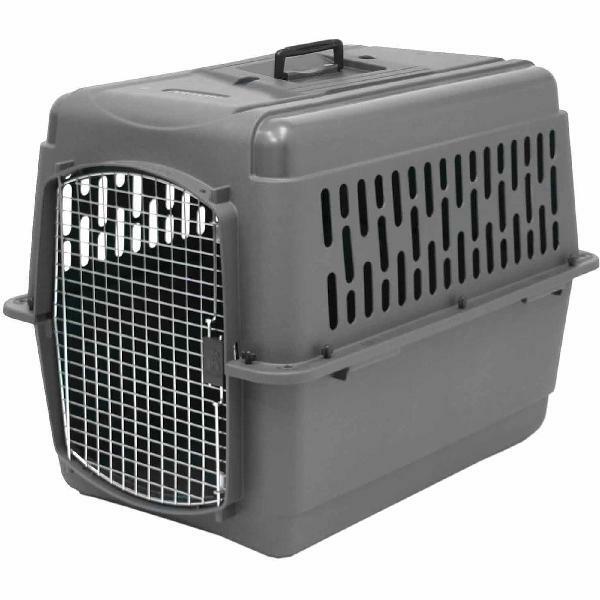 Aspen Large Pet Cage Dog Cat Travel Plastic Portable Kennel Safety Carrier Heavy Duty