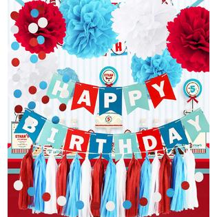 Qian S Party Qian S Party Dr Seuss Cat In The Hat Birthday Party Decorations Dr Suess Decor