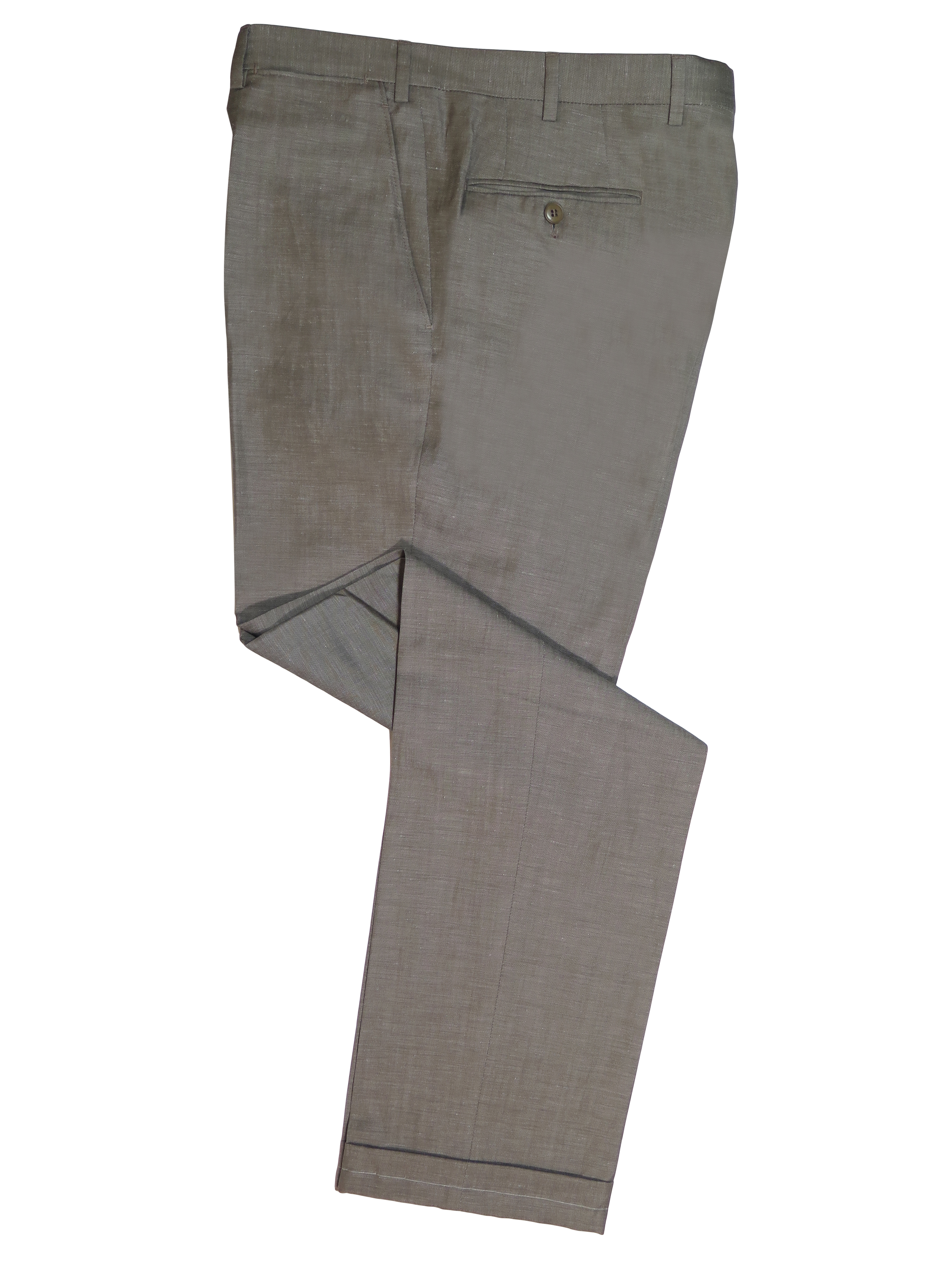 Brioni Men's Taupe Linen Tigullio Pants 36