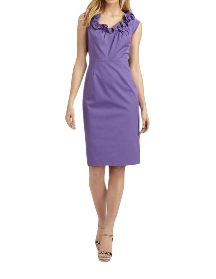 tahari bridesmaid dresses T Tahari Boat Neck Sleeveless Banded Zipper Back Fit & Flare Crepe Dress