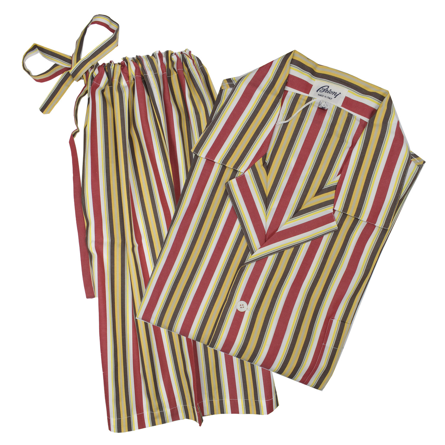 Brioni Men's Multi Color Striped Shorts Pajamas (S)