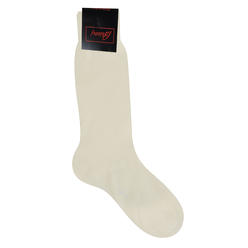 Brioni Men's Ivory 100% Cotton Socks Solid (11.5)