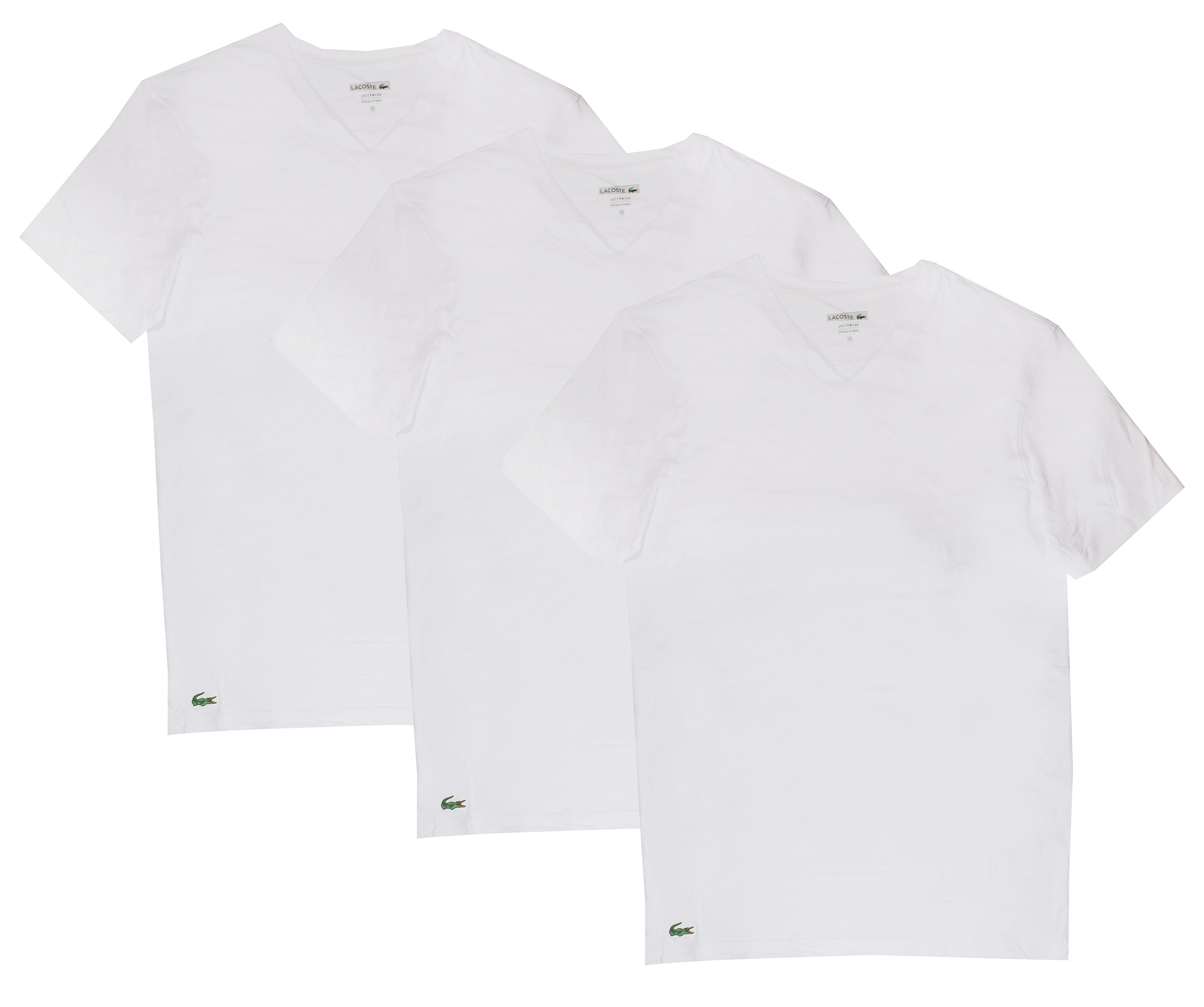 V Neck T Pack Lacoste T Shirts Men's 3-Pack Slim Fit Undershirts