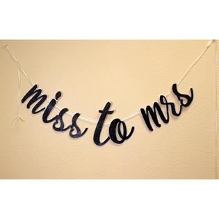EBD Products Miss To Mrs Cursive Banner (Black), (Bacmtmrbla) SEA8182160
