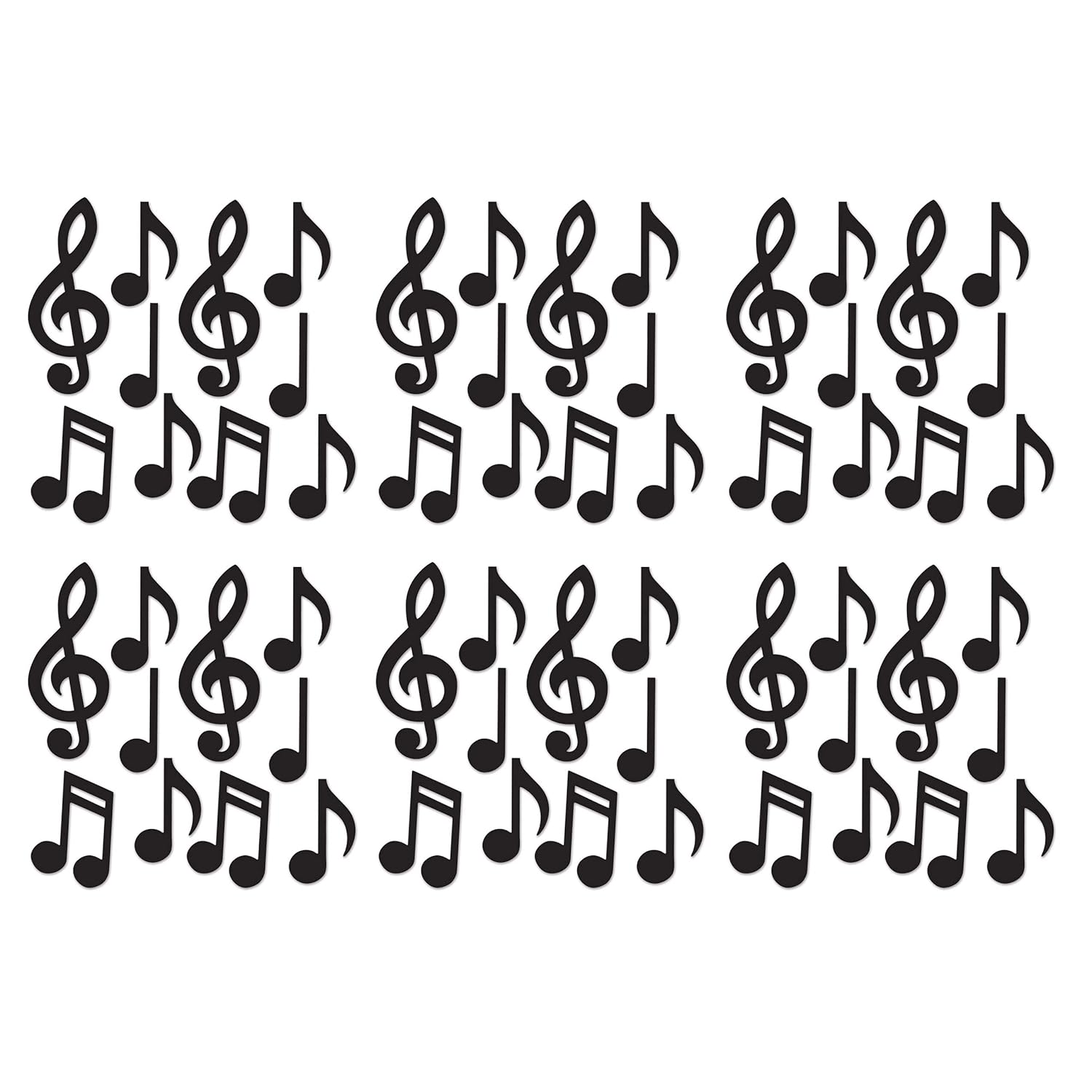 EBD Products Mini Musical Notes Silhouettes 60 Piece, 5.5