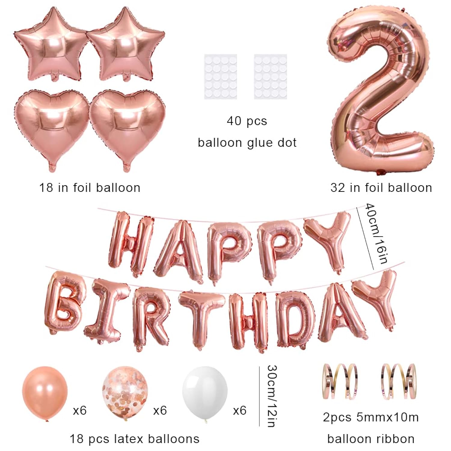 EBD Products 2Nd Birthday Decoration Happy Birthday Banner Balloon 2 EBD Products 2Nd Birthday Decoration Happy Birthday Banner Balloon 2