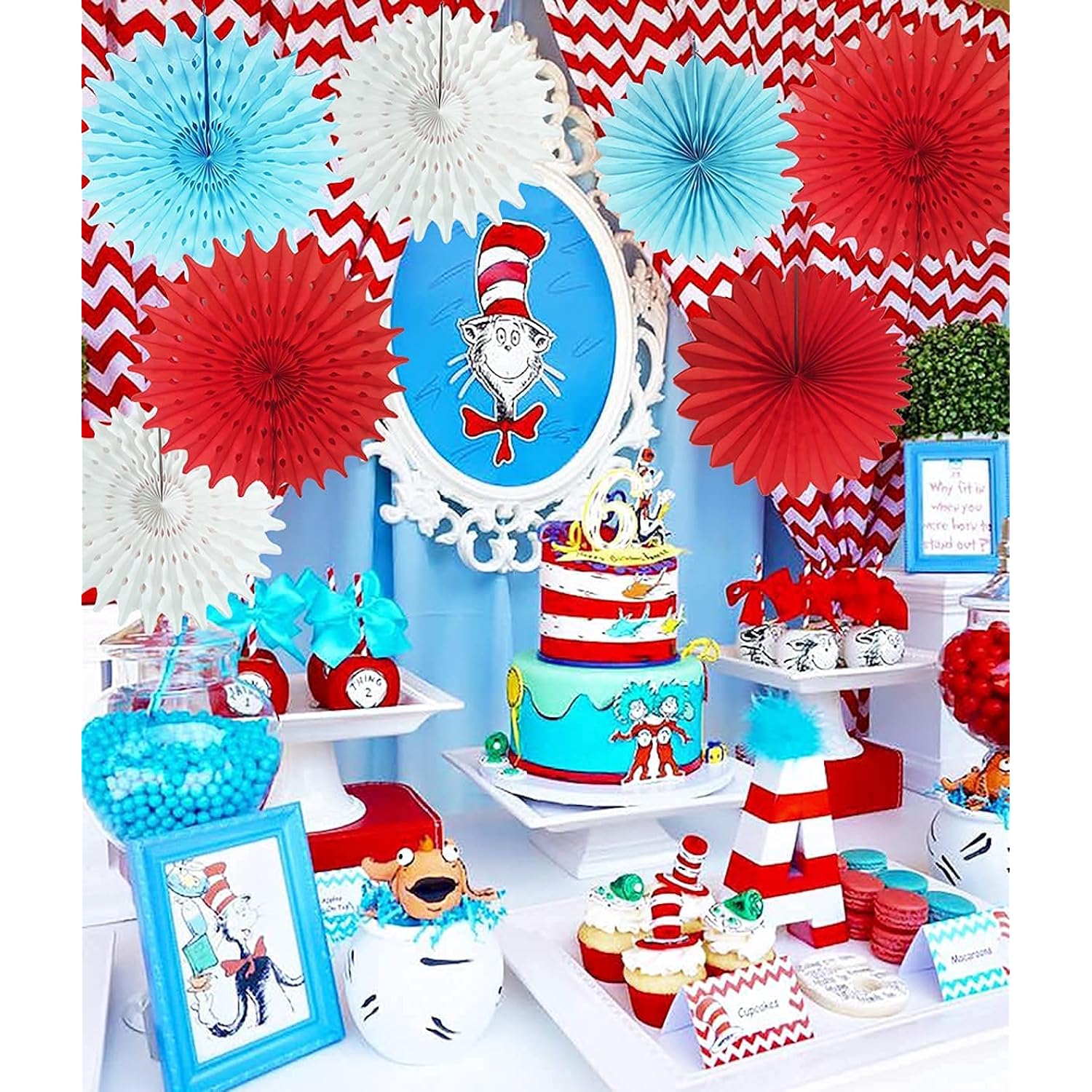 EBD Products Dr Seuss Cat In The Hat Birthday Decorations/Thing 1 And Thing 2 Decorations/Baby Shower Decorations SEA8188357