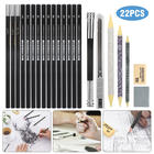 TKM Creativity 22Pcs Professional Drawing Artist Kit Set Pencils