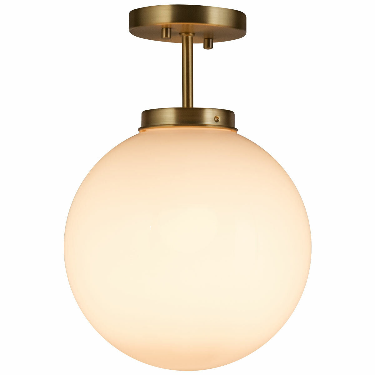 TKM Home Globe Ceiling Lamp Modern Semi Flush Mount Light W/ Acrylic Lamp Shade Home