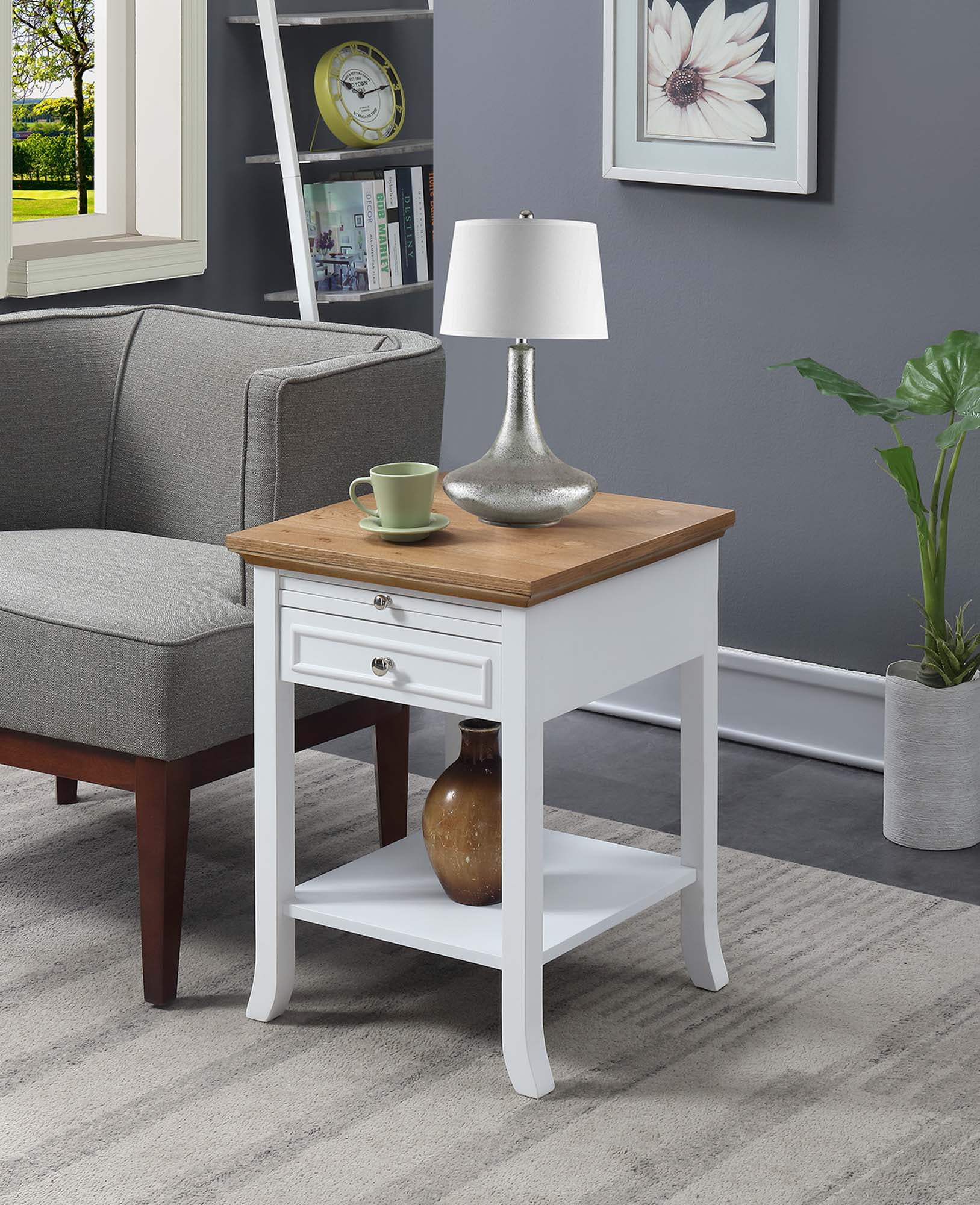 TKM Home American Heritage Logan End Table With Drawer And Slide, Multiple Colors