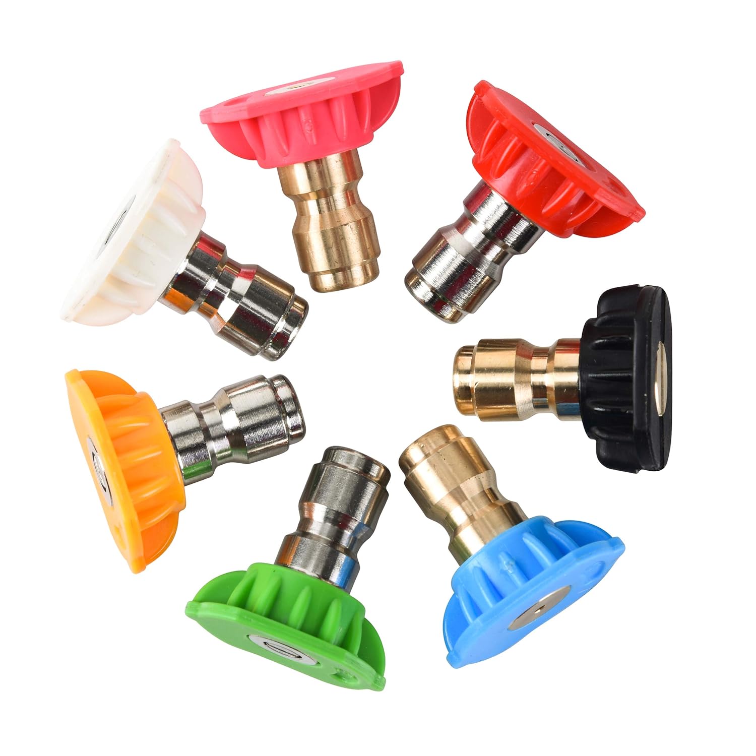 GCP Products Pressure Washer Tips Set With Nozzle Holder, 7 Nozzle Tips, 1/4 Inch Quick Connect, 4000 Psi
