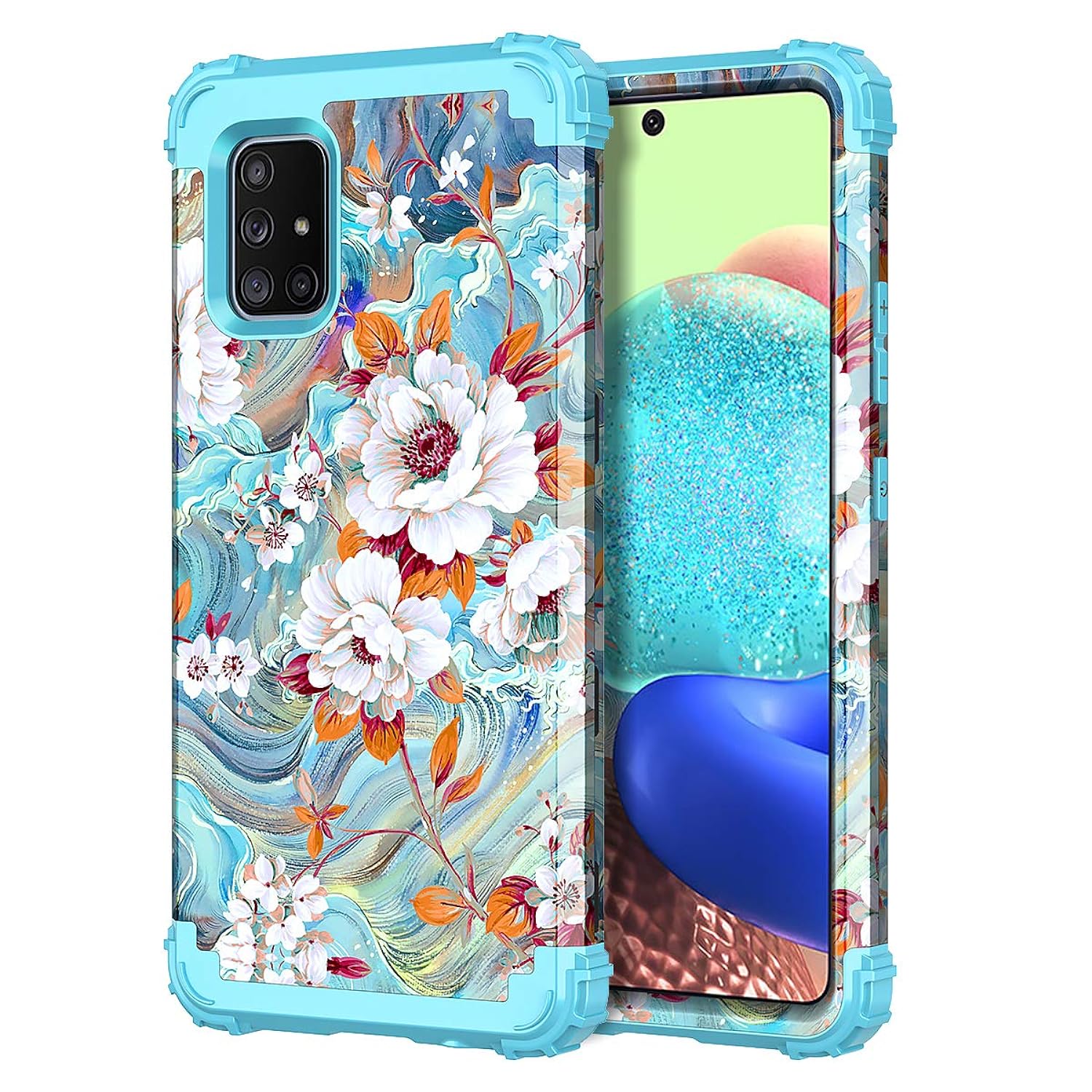 TKM Cell Phones For Galaxy A71 5G Case, Heavy Duty Shockproof Protection Hard Plastic+Silicone Rubber Hybrid Protective Case ?
