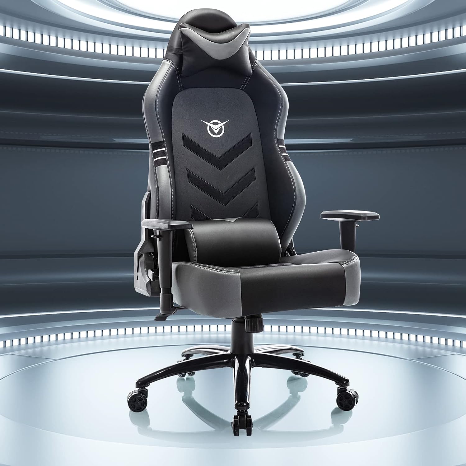 TKM Home Big And Tall Gaming Chair 350Lbs-Racing Style Computer Gamer Chair,Ergonomic Desk Office Pc Chair With Wide Seat, Re…