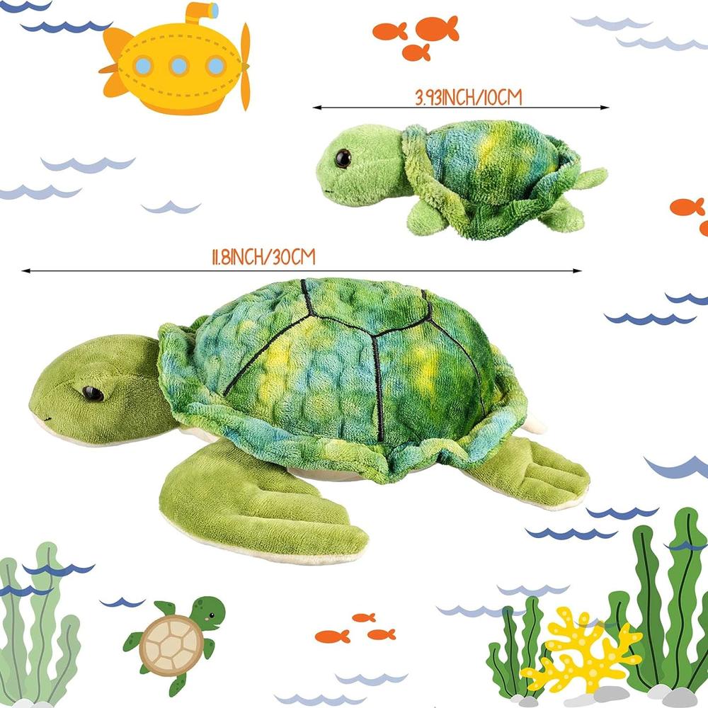 Great Choice Products 5 Pieces Plush Turtle Set 12 Inch Stuffed Sea Turtle Mom With 4 Little Plush Turtles Soft Plush Stuffed Animal Toys Tortoise …