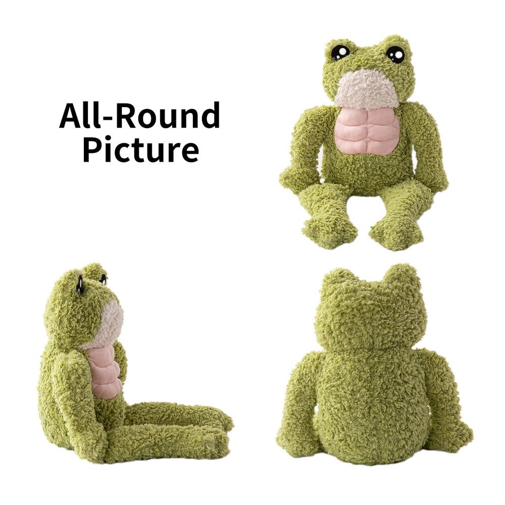 Great Choice Products Cute Super Soft Frog Plush Stuffed Animal Plush,   Inch Adorable Muscle Frog