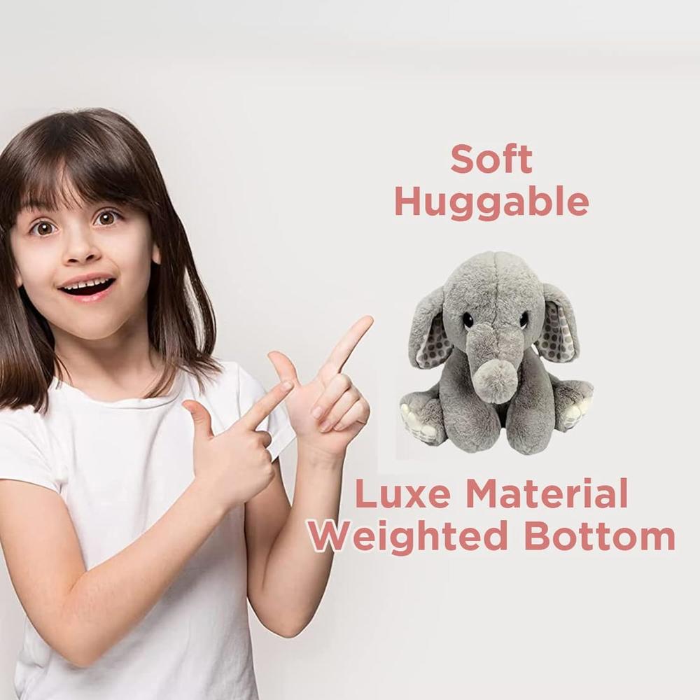 Great Choice Products Ebba - Lil' Benny - Jungle Safari Gray Plush Elephant Stuffed  Animal For Boys, Baby