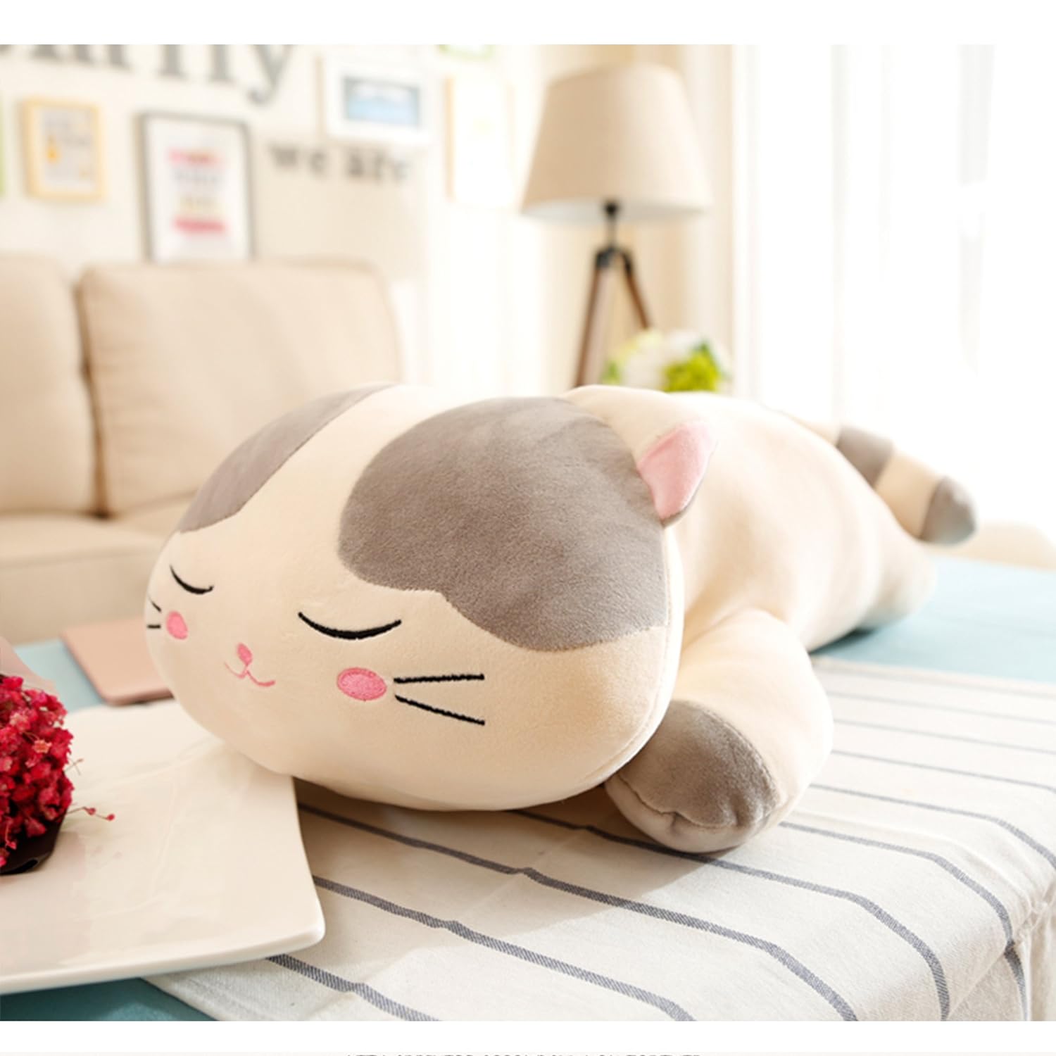 Great Choice Products Kids Pillow Stuffed Animal Cat Plush Pillows Soft  Kitty Gifts For Toddlers And