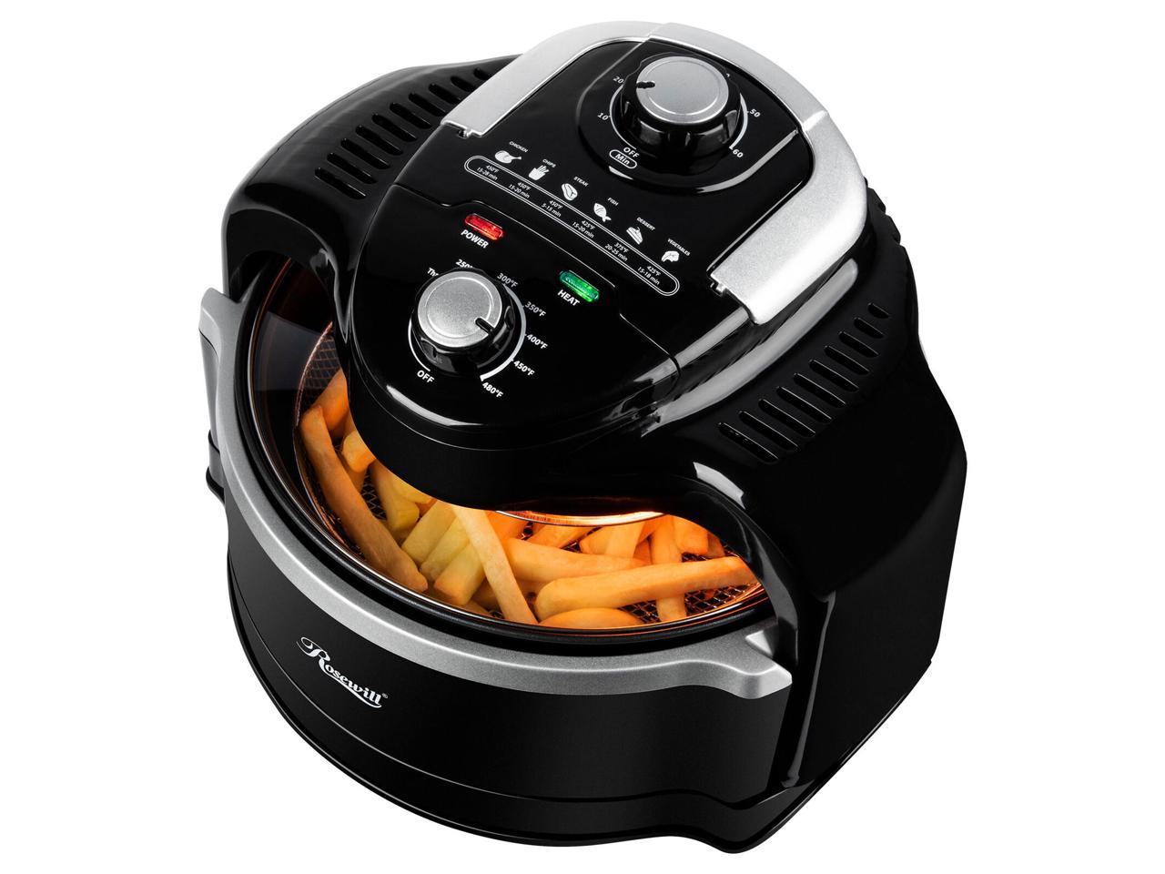 Rosewill 7.4-Qt Air Fryer Convection Oven Multicooker, Healthy Cooking, Oil-Less, 1000W, 250 to 480 Temperature Range, Infrar...