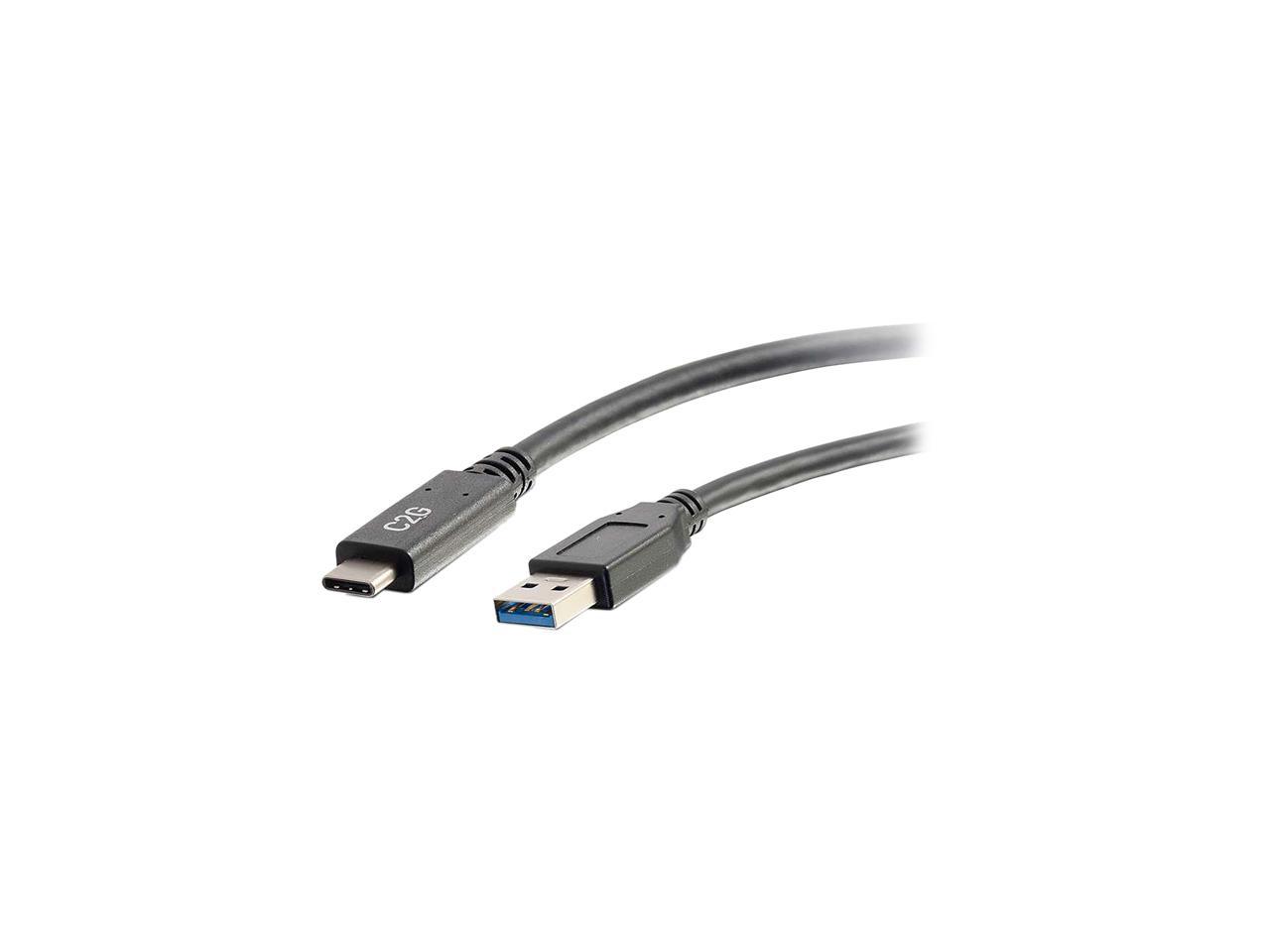 opleiding Grondwet Aanbevolen C2G 28832 USB 3.0 USB-C to USB-A Cable M/M, Black (USB IF Certified) (6 Feet,  1.82 Meters)